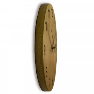 Dubové nástěnné hodiny, moderní minimalistický design, tichý chod 2
