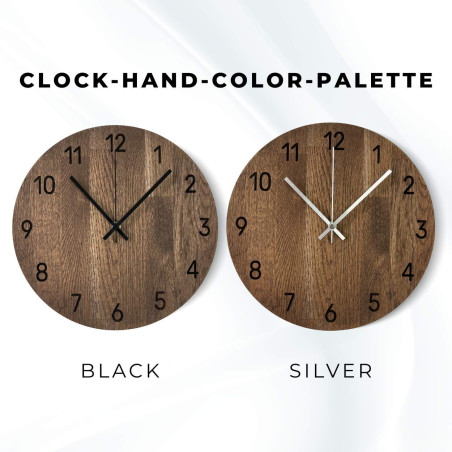 Ručně vyročené nástěnné hodiny ze kvalitního dubu