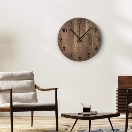 Minimalistické dřevěné hodiny jako designová dekorace