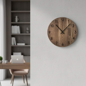 Minimalistické dřevěné hodiny jako designová dekorace