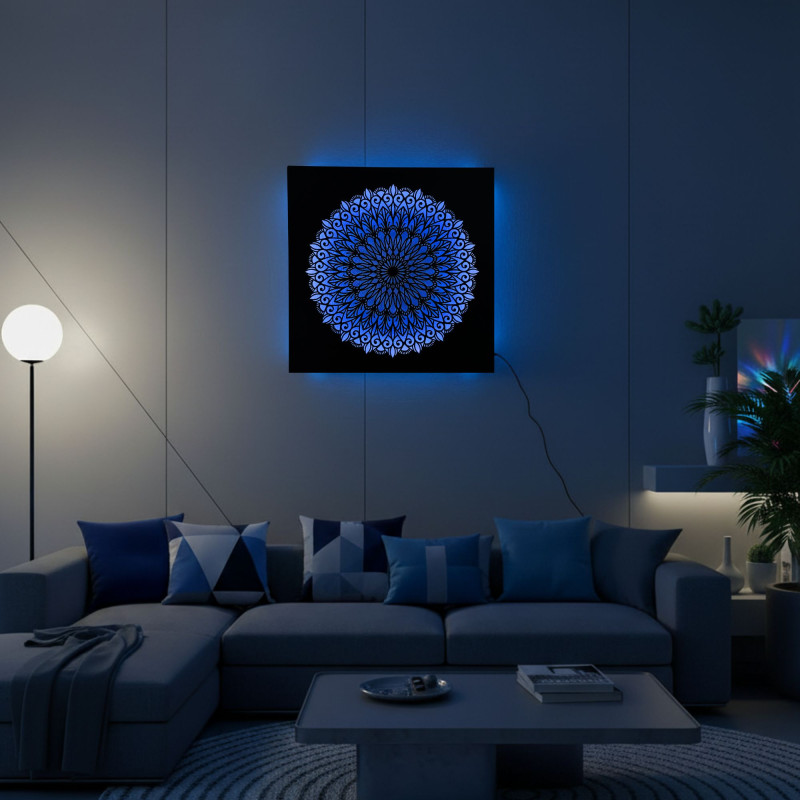 dřevěný obraz Mandala - světelný obraz | SENTOP