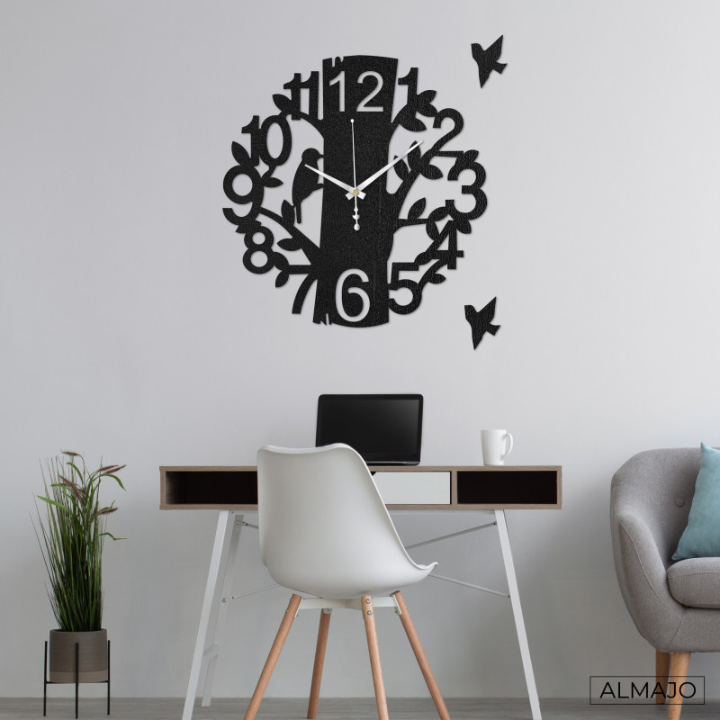 Dřevěné hodiny ptáček - HELFERN