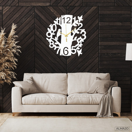 Dřevěné hodiny ptáček - HELFERN