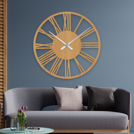 Elegantní velké římské hodiny na zeď - 80 cm