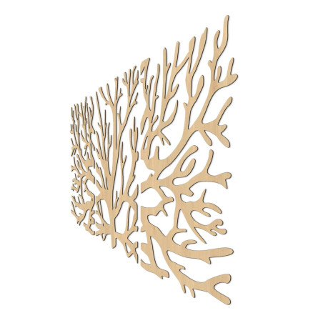Třídílný dřevěný obraz Strom života v tmavém provedení na stěně moderního interiéru