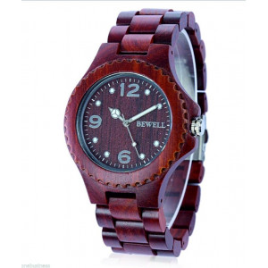 Dřevěné náramkové hodinky BEWELL z přírodních materiálů. Dřevěné hodinky pro muže i ženu.