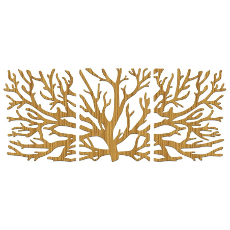 Ekologická dřevěná dekorace na zeď s motivem stromu života