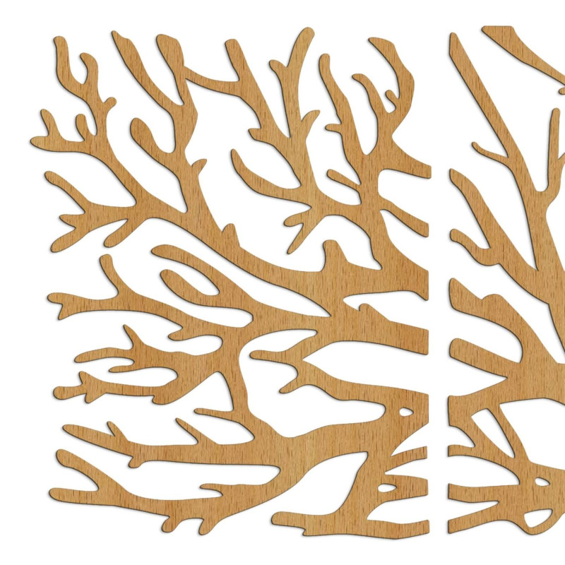 Ekologická dřevěná dekorace na zeď s motivem stromu života