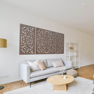 Třídílná dřevěná mandala – moderní dekorace do každého interiéru 2