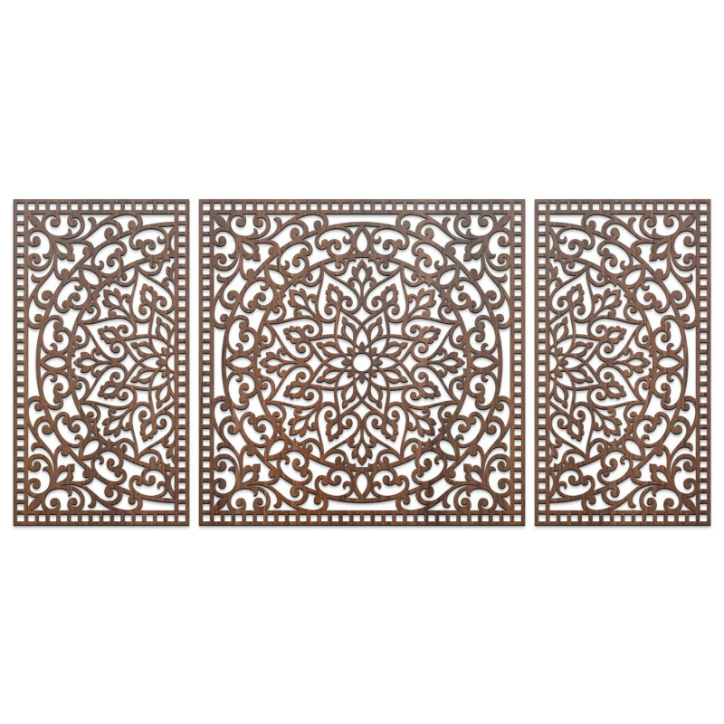 Ručně vyřezávaná dřevěná dekorace přináší harmonii a styl