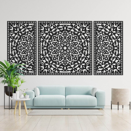 Moderní třídílná dekorace – sofistikovaný doplněk do interiéru