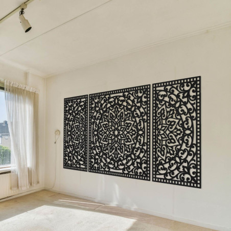 Moderní třídílná dekorace – sofistikovaný doplněk do interiéru