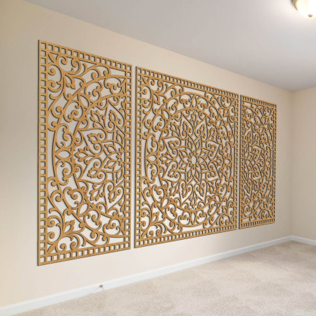 Dřevěná mandala s jemnými detaily pro rovnováhu a pozitivní energii