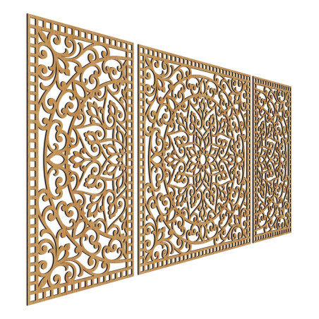 Dřevěná mandala s jemnými detaily pro rovnováhu a pozitivní energii