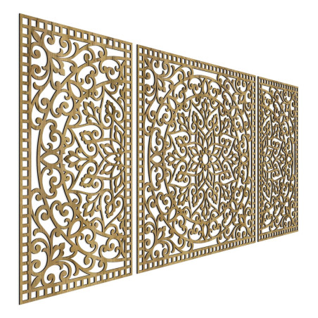 Dřevěná mandala s jemnými detaily pro rovnováhu a pozitivní energii