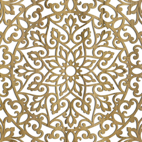 Dřevěná mandala s jemnými detaily pro rovnováhu a pozitivní energii