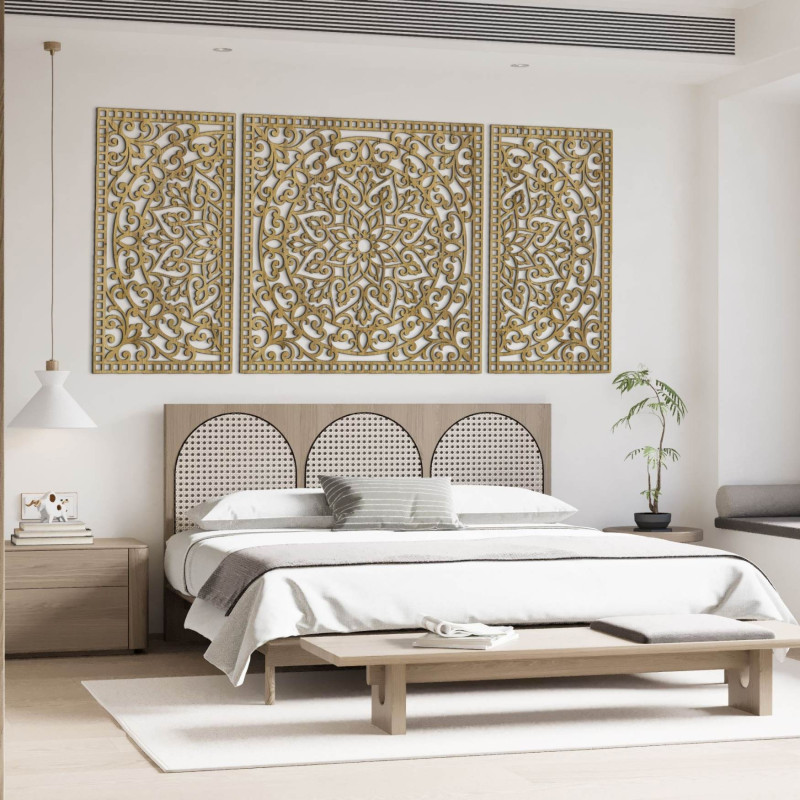 Dřevěná nástěnná dekorace Mandala