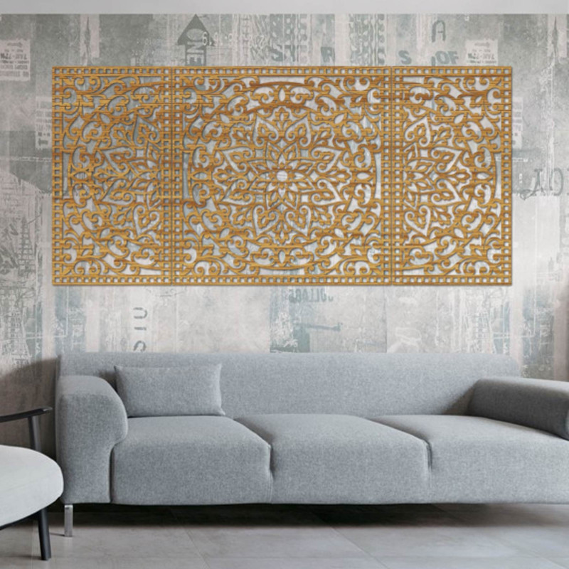 Dřevěná nástěnná dekorace Mandala