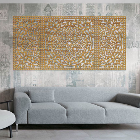 Dřevěná nástěnná dekorace Mandala