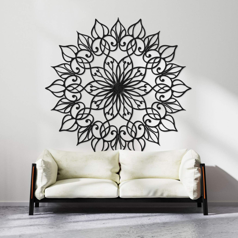 Ručně vyrobená dřevěná mandala Květ života