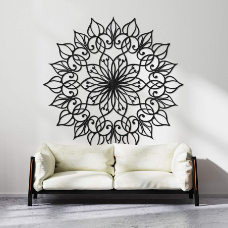 Ručně vyrobená dřevěná mandala Květ života