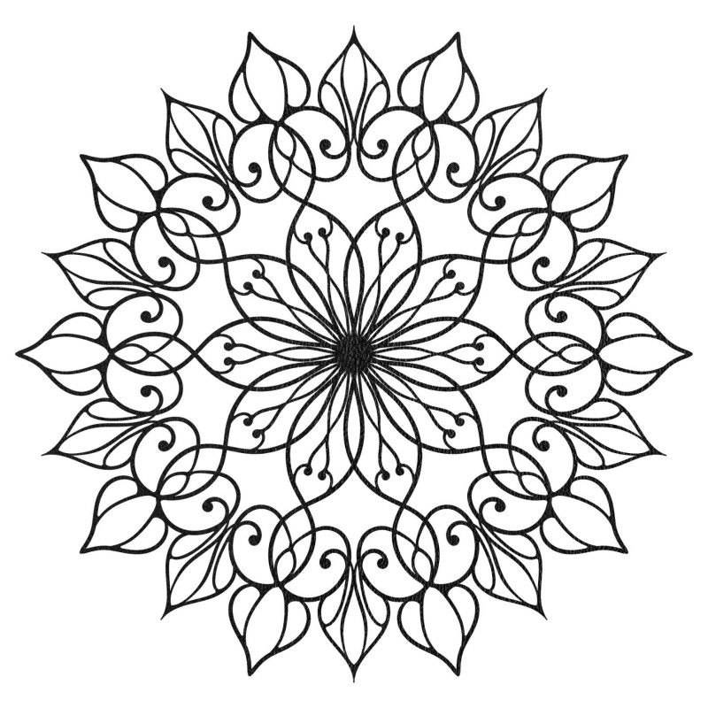 Ručně vyrobená dřevěná mandala Květ života