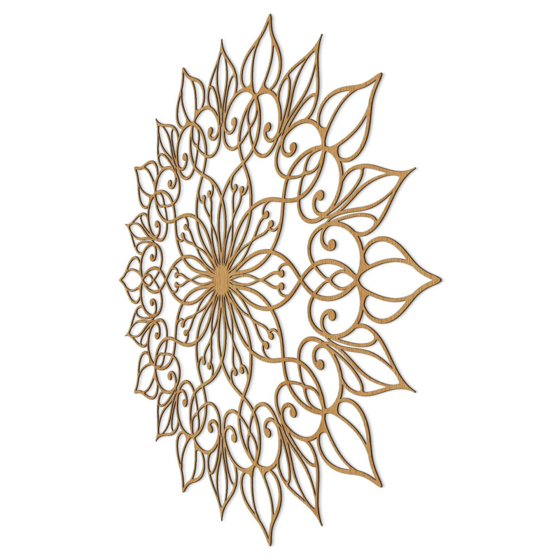 Dřevony obraz mandala pro klidný a harmonický domov