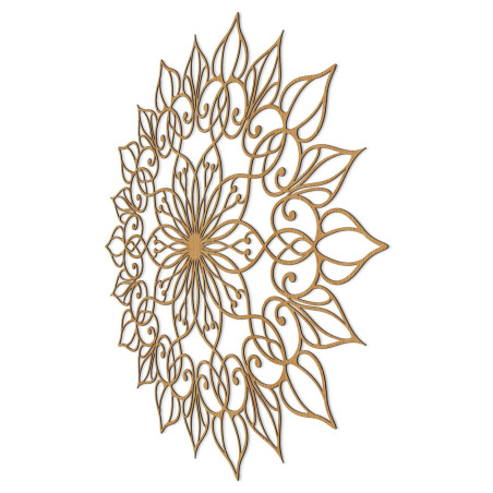 Dřevony obraz mandala pro klidný a harmonický domov