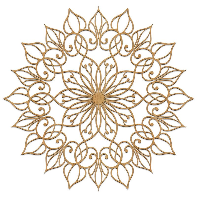 Dřevony obraz mandala pro klidný a harmonický domov