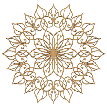 Dřevony obraz mandala pro klidný a harmonický domov