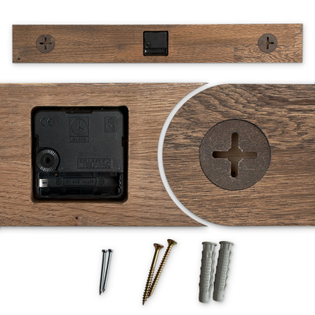 Minimalistické elegantní hodiny na zeď dubové dřevo - POPOKLES