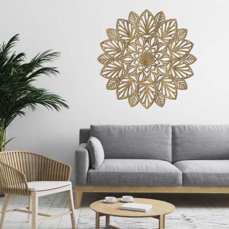 Dřevěná mandala na zeď - LOTUS