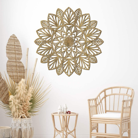 Dřevěná mandala na zeď - LOTUS