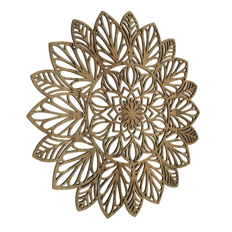 Dřevěný obraz mandala – designová dekorace do obývacího pokoje