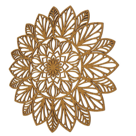 Dřevěná mandala na zeď - LOTUS