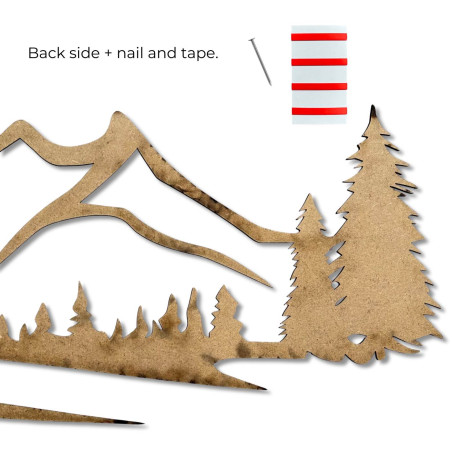 Dřevěná mandala na zeď - LOTUS