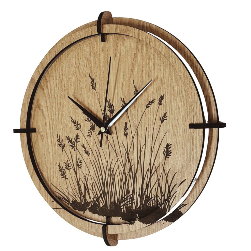 Minimalistické dubové nástěnné hodiny