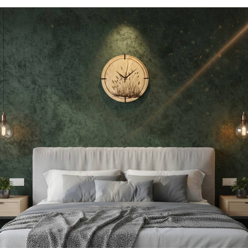 Minimalistické dubové nástěnné hodiny