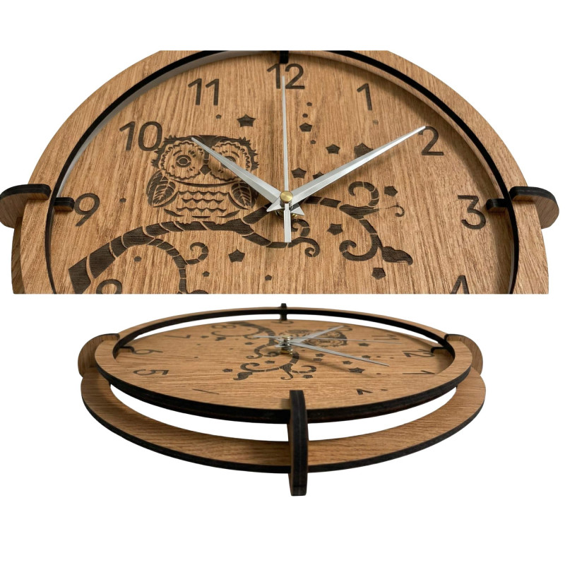 Dekorativní hodiny se sovou – jedinečný design do obývacího pokoje