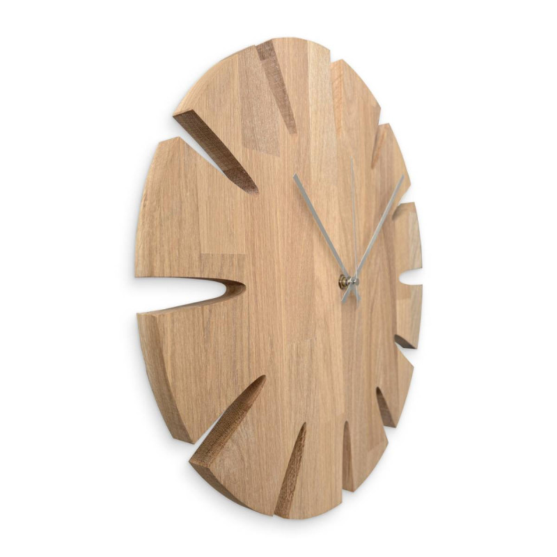 Luxusní vyřezávané dřevěné hodiny na zeď - UBKOP