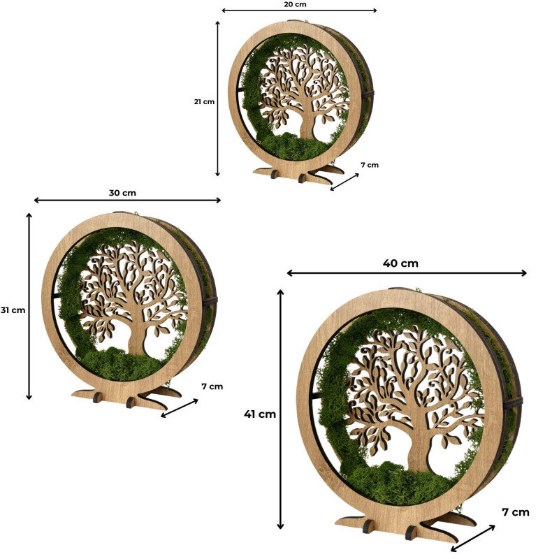 Stmívatelná LED dekorace na stůl - Dub Halifax