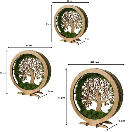 Stmívatelná LED dekorace na stůl - Dub Halifax