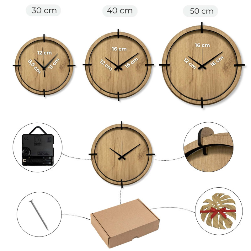 Elegantní hodiny s motivem stromů a klikaté řeky