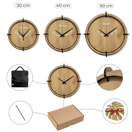 Elegantní hodiny s motivem stromů a klikaté řeky