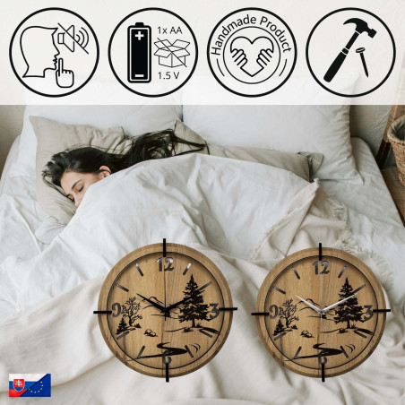 Designové hodiny s přírodní scenérií a 3D efektem