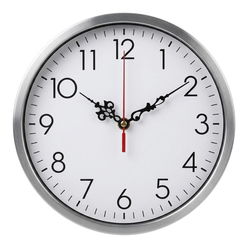 Stylové černé hliníkové ručičky s červenou vteřinovkou vhodné pro moderní interiér.