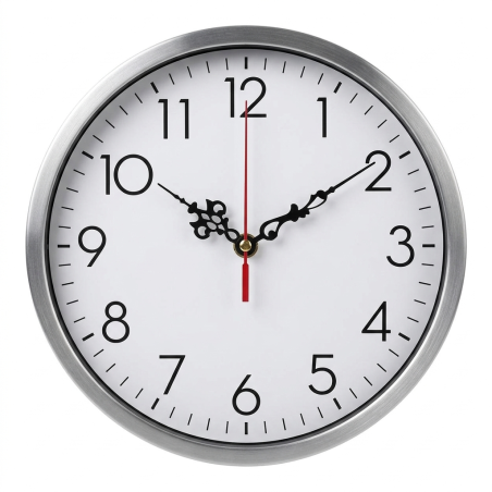 Stylové černé hliníkové ručičky s červenou vteřinovkou vhodné pro moderní interiér.