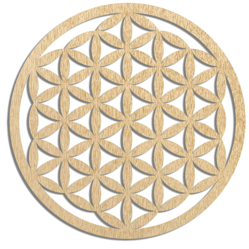 Elegantní vyřezávaná dřevěná mandala dřeví na...