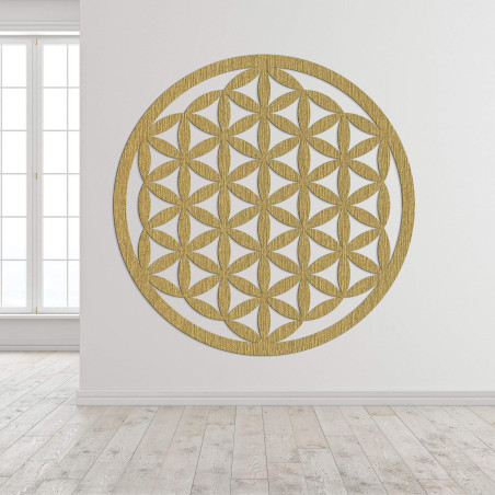 Elegantní vyřezávaná dřevěná mandala dřeví na zeď - FLORUM