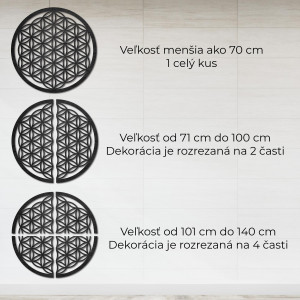 Elegantní vyřezávaná dřevěná mandala dřeví na zeď 2